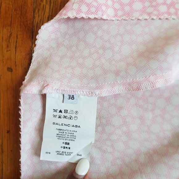 Vintage Balenciaga Pink Silk Dress Size 38, Balenciaga French Designer Dress - Picture 7 of 7